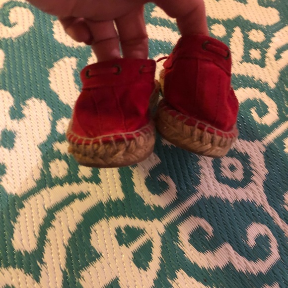 Red suede espadrilles - Picture 4 of 4